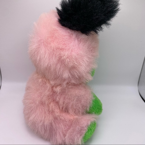 Dan Brechner Plush Toy CO Pink and Green Monster Stuffed Animal With Ears - Picture 5 of 16